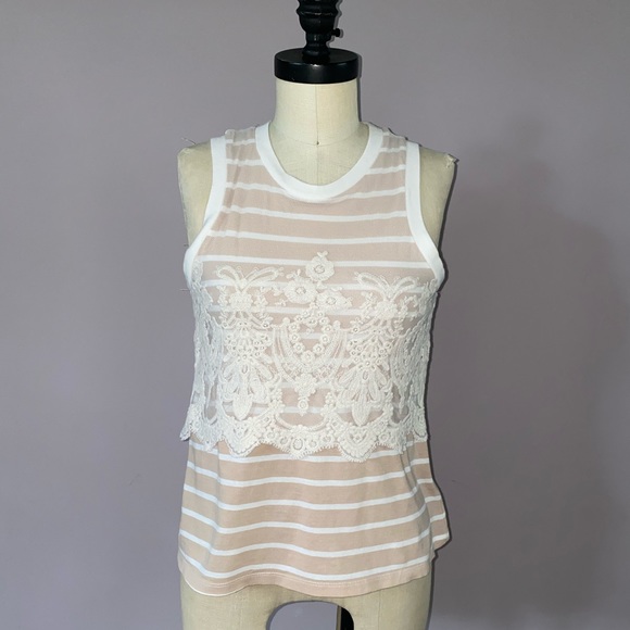 Anthropologie Tops - Anthropologie cotton sleeveless t-shirt